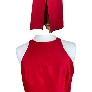 Halston Heritage Maxi Dress Open Skirt Size 4 NWT